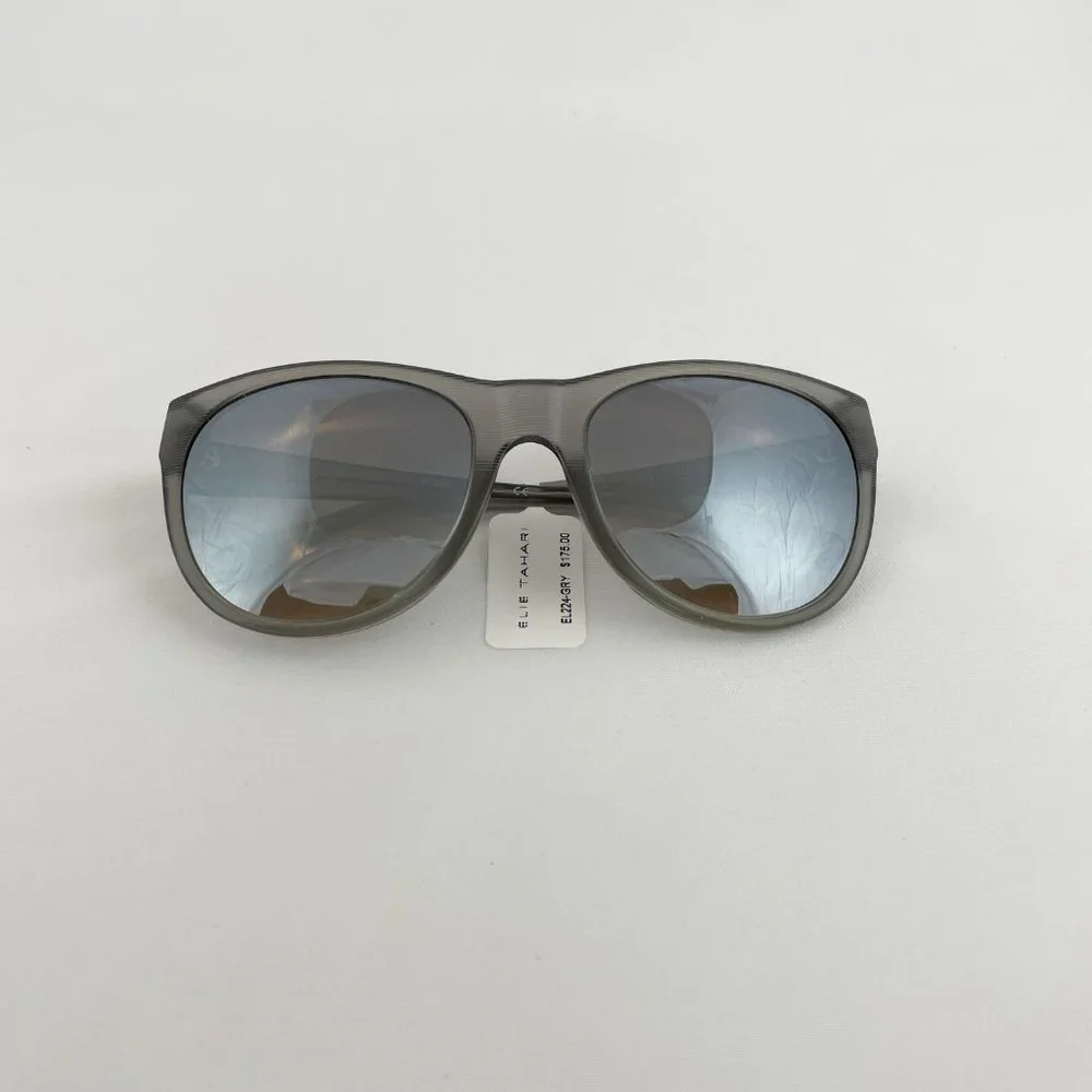 Elie Tahari Gray Oval Sunglasses MSRP $175